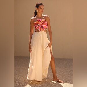 Anthropologie Maaji Boho Sunrise Owen Midi Dress Size L New